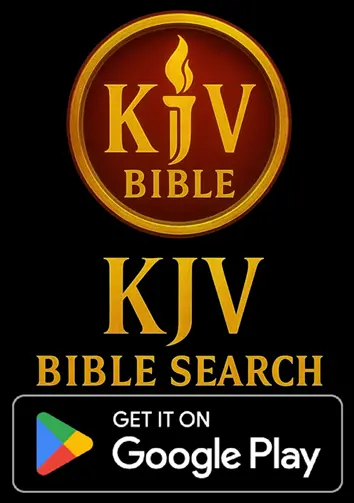 KJV Bible Search logo with Google Play banner