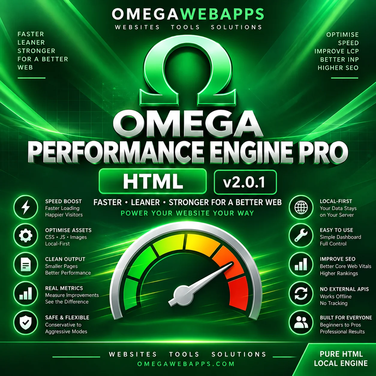 Omega Performance Engine Pro — Pure HTML Pro
