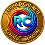 REFINED CHURCH LOGO IN GOLD ROUND FRAME
