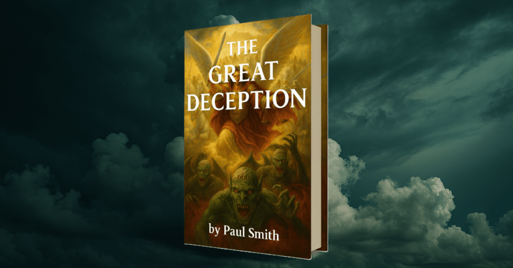 THE GREAT DECEPTION eBook promotional banner showing the 1200x628 Amazon advert image.